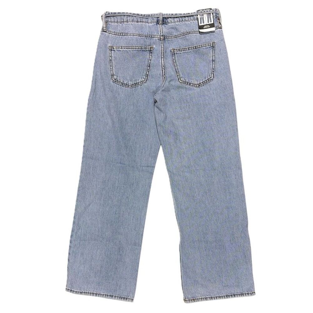 Buffalo Jeans Women's High Rise Wide Leg Belted 5 Pocket Jean - Light Wash - Picture 2 of 2